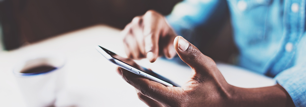 Using application on mobile phone